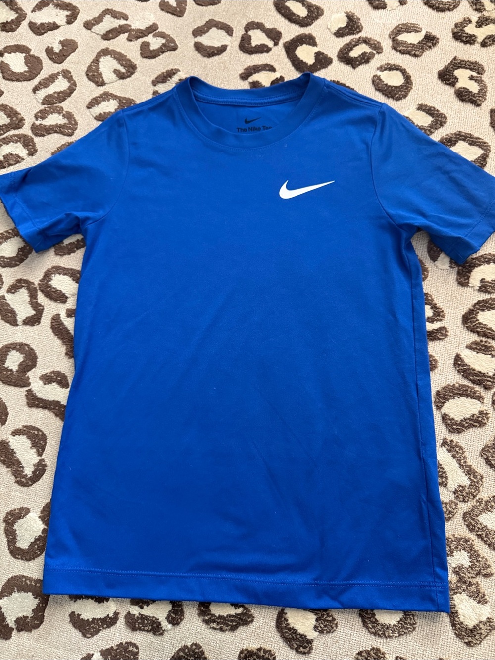 Nike Boys Short Sleeve Dri-Fit Tee in Royal Blue Youth Small